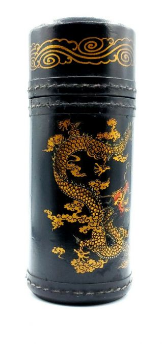chinese old fortune sticks black gold Dragon phoenix box future Kau Cim Bamboo 3