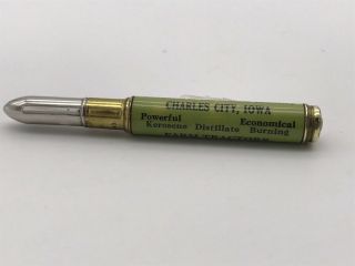Vtg Brass Advertising Bullet Pencil Hart Parr Company Tractor Charles City Iowa