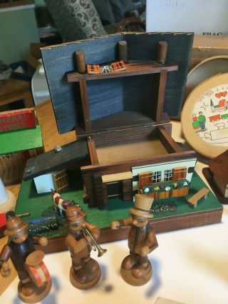Antique Vintage Wooden German toys figures Village Pre unification 2