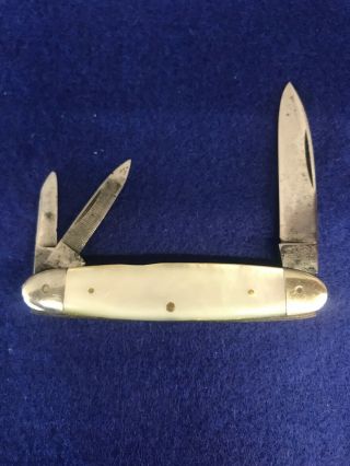 Graef & Schmidt Antique Pocket Knife 3 Blade Pearl Gentlemen’s Whittler Pearl