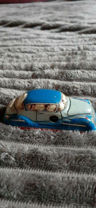 VINTAGE TIN WIND - UP CARS MADE WESTERN GERMANY 3 INCHES LONG (NO KEY) COND 3