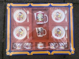Vintage Disney Donald Duck Tea/coffee Set Made In Italy Nos