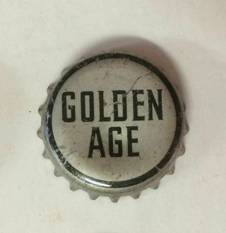 Beer Bottle Cap Crown Golden Age Brewing Spokane Cone Flat Top Label Ale Tin