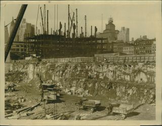 Undated Press Photo Close Up Of Construction On Rockefeller City In York