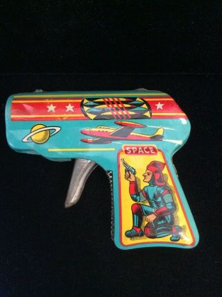 Vintage Tin Litho Toy Space Ray Gun: Japan,  1950’s - 1960’s