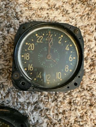 Vintage Waltham Watch Co 8 Day Clock,  Military 3