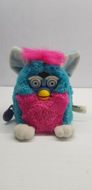 Vintage Furby Electronics 1999 Pink Blue Hair Eyes Sound Rainbow Tags
