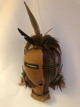 Vintage Native American Indian Dance Mask Hand Carved And Painted