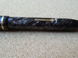 Vintage Conway Stewart 58 Cross Hatched Fountain Pen with 14K Gold Nib 5 3