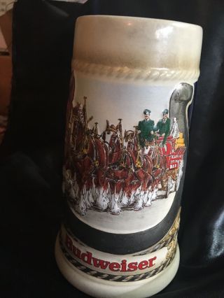 Vintage Budweiser Anheuser Busch Staffel Stoneware Beer Stein 24oz Mug W.  Germany