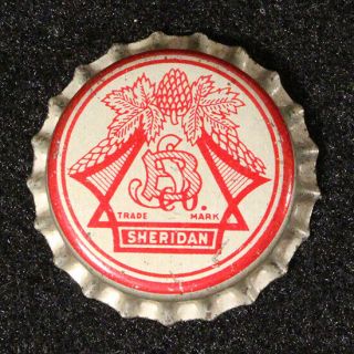 Sheridan Cork Lined Beer Bottle Cap Sheridan Brewing Wyoming Cone Top Can