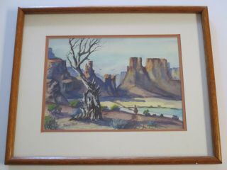 Perley Hale Painting American Landscape Desert Monument Valley Arizona Vintage