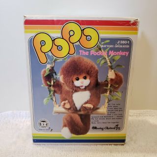 Vintage Popo The Pocket Monkey J - 380 - 1 Battery Operated Toy Read