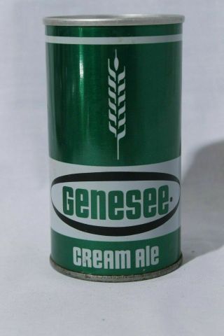 Genesee Cream Ale Empty Bottom Opened Pull Tab Beer Can
