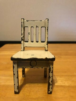 Antique Cast Iron Doll House Chair Kilgore Arcade Miniature Child