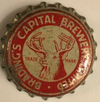 BRADING ' S CAPITAL BREWERY LTD.  BEER BOTTLE CAP; OTTAWA,  CANADA; CORK,  elk 2