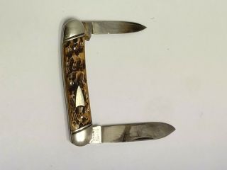Hibbard Spencer Bartlett & Co.  Pocket Knife Two Blade With Shield On Side (hard