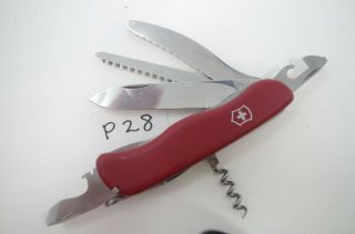 Red Victorinox Fireman Ii 111mm Swiss Army Pocket Knife - Legal In All 50 States