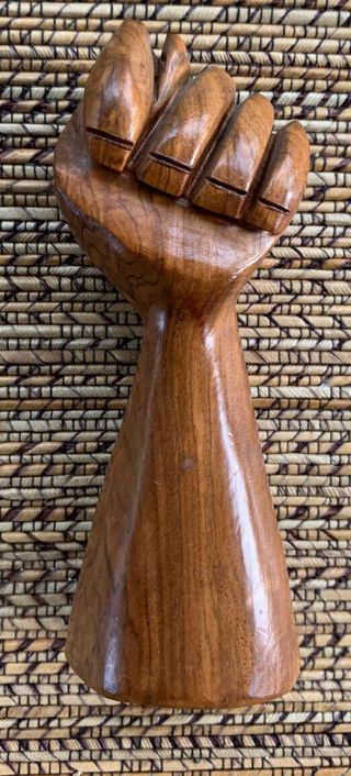 Vintage Carved Wooden Hand African Sculpture