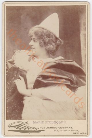 Stage Actress And Singer Marie Studholme.  Sarony Cabinet Card Photo