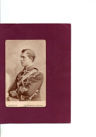 Cdv Victorian Soldier Officer In Elaborate Uniform By Elliott & Fry London C1880