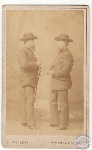Two Men Looking At Each Other Cdv Carte De Visite Photograph Photo