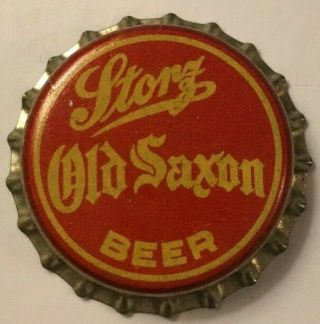 Storz Old Saxon Beer Bottle Cap; 1933 - 39; Omaha,  Nebr.  ; Cork