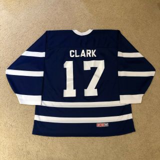 Vintage Wendel Clark Toronto Maple Leafs Ccm Hockey Jersey Blue Screen Print 60s