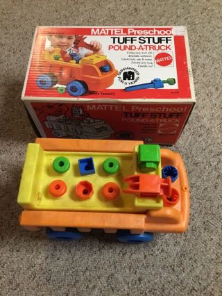 Mattel 1972 Preschool Tuff Stuff Pound - A - Truck Complete With Box