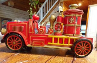 Modern Toys " Vintage Tin Toy " Fire Engine No.  7