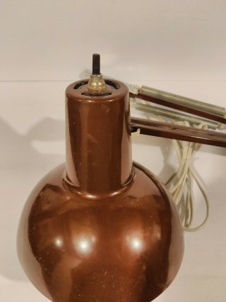 Vintage Industrial Luxo Chocolate Brown Articulating Lamp