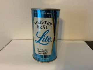 Meister Brau Lite Premium Beer Metallic Blue Beauty Juice Tab Mb Chicago Ill