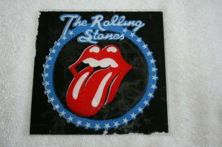 Vintage 1970s The Rolling Stones Carnival Glitter Glass Picture Collectibles
