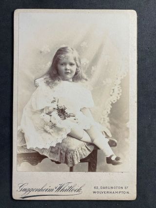 Victorian Photo: Cabinet Card: Sweet Girl: Guggenheim & Whitlock: Wolverhampton
