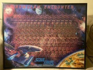 Vintage 1993 Star Trek Romulan Encounter Framed Poster Print Collectable Rare