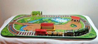 Vintage 1950s Ranger Products Tin Wind Up Train Track Toy