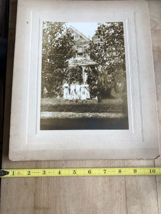 Antique Photo 1920’s Fourth Of July House Decorated Family Vernacular