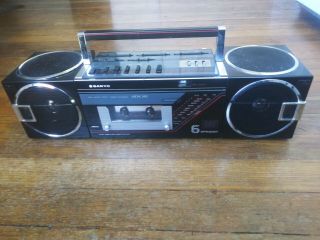 Vintage Sanyo M S540 4 Woofer - 6 Speaker Am/fm Radio Stereo Cassette Boombox