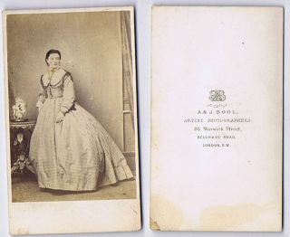 Cdv Victorian Lady Coloured Carte De Visite Photograph By Bool Of London