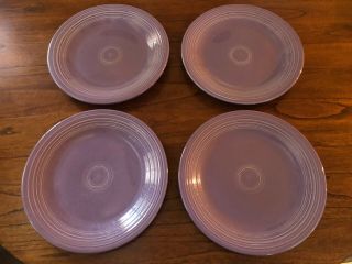 4 Vintage Homer Laughlin Purple Fiesta Dinner Plates