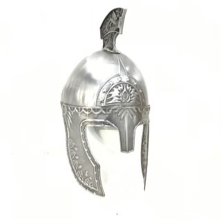 Viking Helmet Metal Embossed Decorative Piece Silver 209
