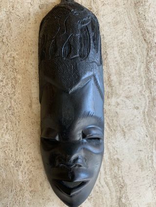 Antique Hand carved wooden african tribal mask Art wood wall art Woman 2