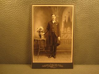 Victorian Antique Cabinet Card Photo Of Young Boy 