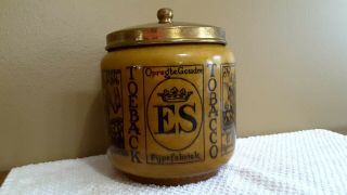Vintage Royal Goedewaagen Gouda Holland Pipe Cigar Tobacco Jar Humidor