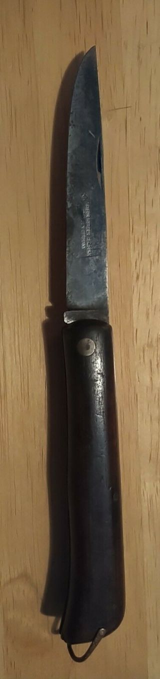 Frieder.  Herder Abr.  Sohn Large Pocket Knife Carbon Steel - Solingen Germany