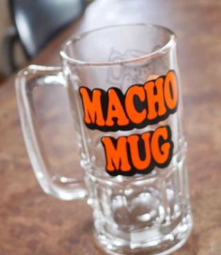Vintage 1979 Ziggy Macho Mug 8 " 32 Oz Glass Beer Stein Mug Large Heavy Wilson