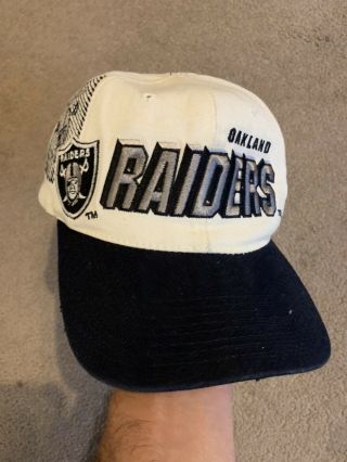 Vintage Sports Specialties Oakland Raiders Shadow Snapback Hat Cap Los Angeles
