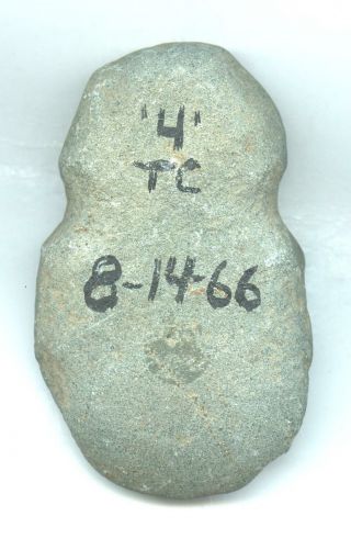 Indian Artifacts - Notched Full Groove Granite Axe 2