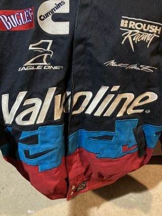 Mens Vtg Valvoline Racing NASCAR Mark Martin,  Jeff Hamilton,  Cummins Jacket 2XL 2