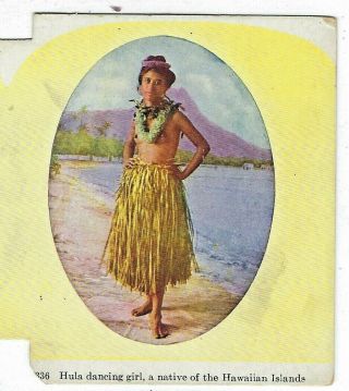Hula Dancing Girl,  Native Of Hawaiian Islands,  Hawaii,  Penny Viewer Stereoview